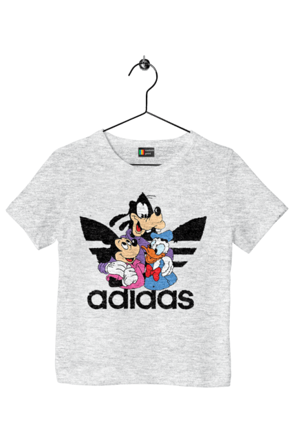 Футболка дитяча з принтом "Adidas Міккі Маус". Adidas, mickey mouse, адідас, дісней, міккі, міккі маус, мультфільм. 2070702