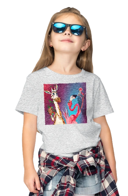 Giraffe And Flamingo At The Party