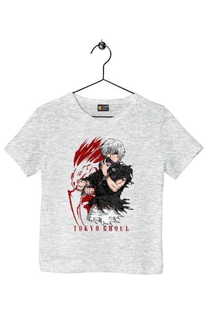 Футболка дитяча з принтом "Токійський гуль". Kaneki ken, tokyo ghoul, аніме, драма, жахи, канеки кен, канекі кен, манга, токійський гуль, фантастика. 2070702