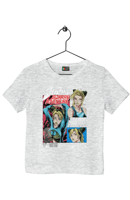 Children's t-shirt with prints JOJO Jolyne Cujoh. Anime, jojo, jojo`s bizarre adventure, jojo’s bizarre adventure, jolyne cujoh, manga. 2070702