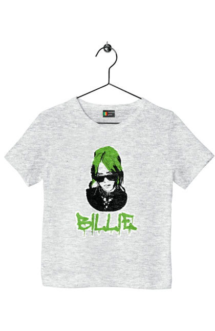 Футболка дитяча з принтом "Billie Eilish". Активістка, біллі айліш, мизукант, права, співачка, тварини. 2070702