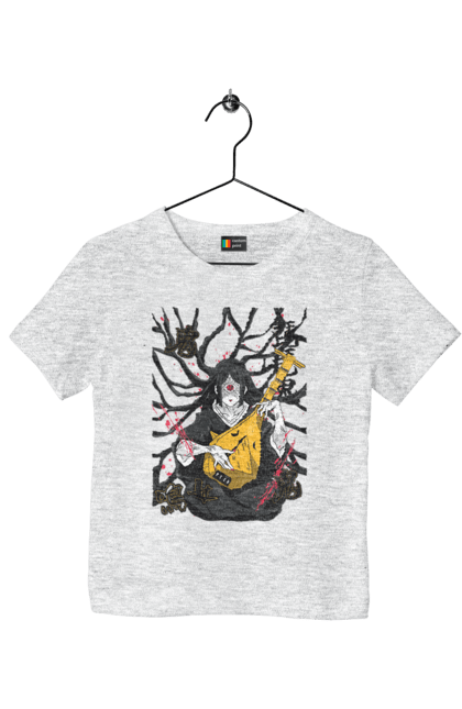 Children's t-shirt with prints Demon Slayer Nakime. Anime, demon slayer, eternal paradise faith, kimetsu no yaiba, manga, nakime, twelve kizuki, upper rank six. 2070702