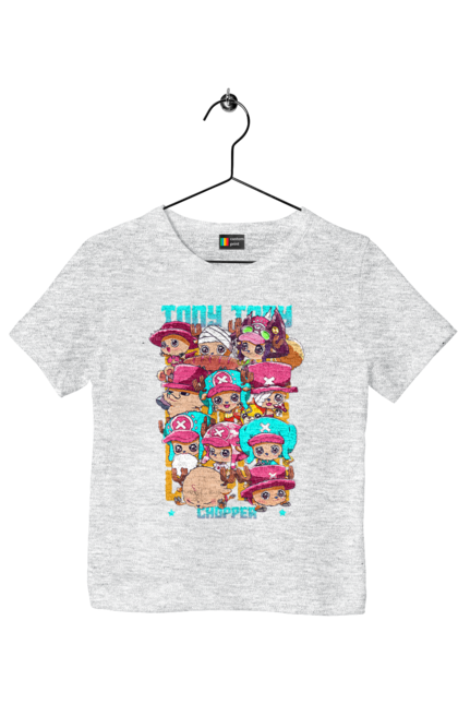 Children's t-shirt with prints One Piece Tony Tony Chopper. Adventures, anime, fantasy, light novel, manga, one piece, tony tony chopper, tv series. 2070702