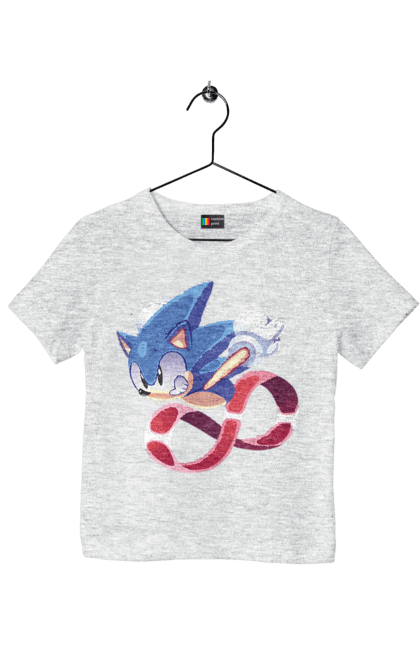 Футболка дитяча з принтом "Соник". Sega, гра, сонік. CustomPrint.market