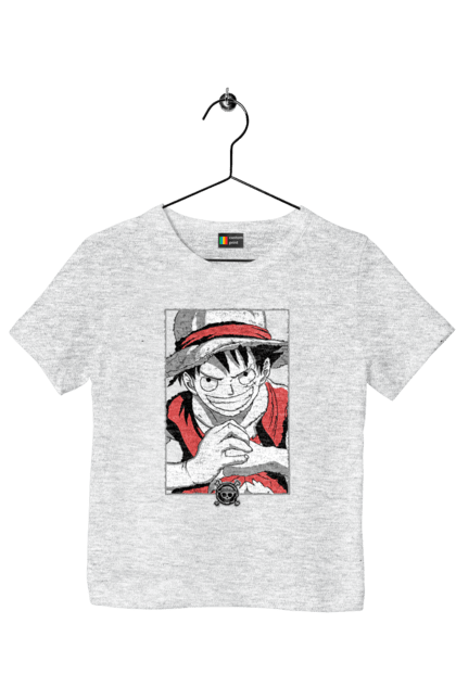 Children's t-shirt with prints One Piece Luffy. Anime, luffy, manga, monkey de luffy, one piece, pirates. 2070702