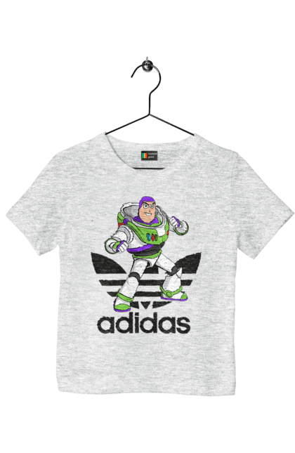 Футболка дитяча з принтом "Adidas Базз Лайтер". Adidas, buzz lightyear, toy story, адідас, базз лайтер, історія іграшок, мультфільм. 2070702