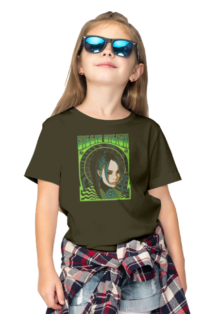 Children's t-shirt with prints Billie Eilish. Billie eilish, electropop, executor, indie pop, music, pop, singer. 2070702