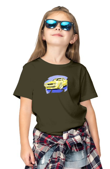 Children's t-shirt with prints Ukrainian sports car. Machine, machine art, power, speed, sports car, ukrainian car. 2070702