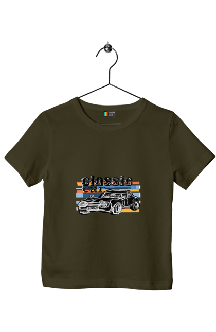 Children's t-shirt with prints Print Classic Car. Car, classic, retro car, vintage car. 2070702