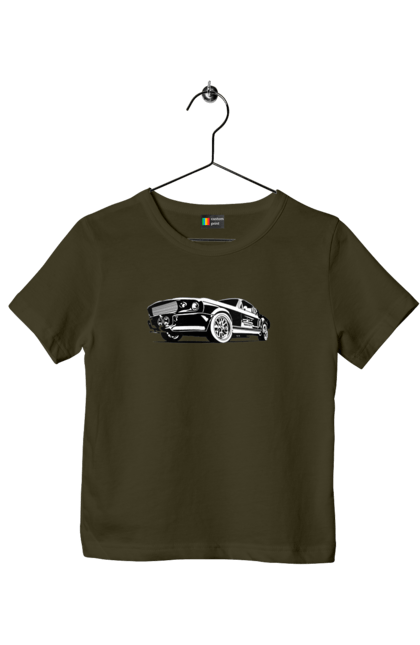 Футболка дитяча з принтом "Автомобіль". Автомобіль, америка, мустанг, потужний, форд, форсаж. 2070702