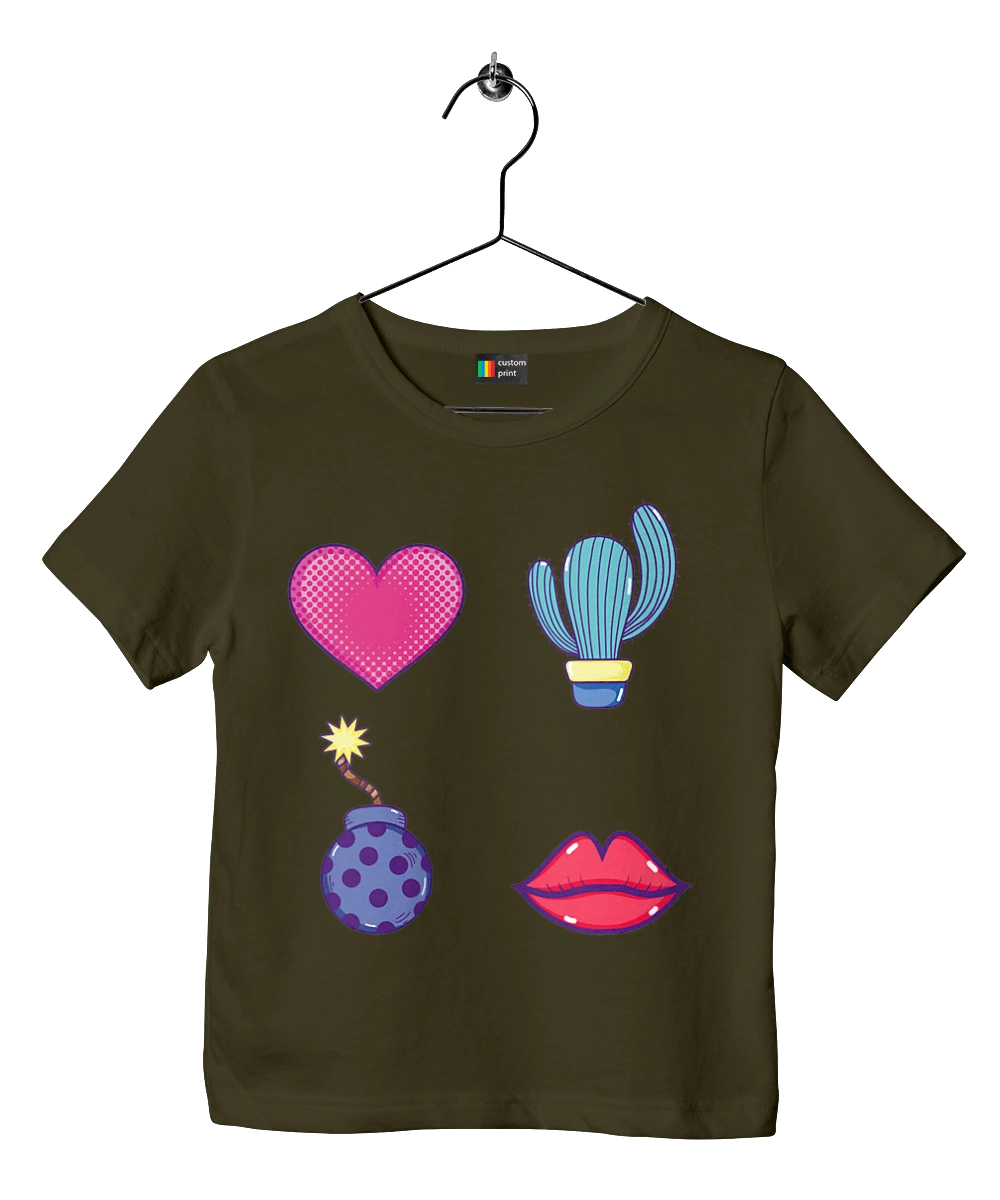 Heart, Cactus, Bomb, Lips