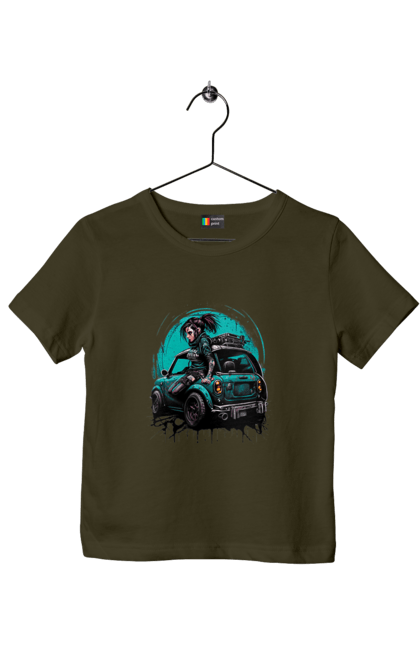 Children's t-shirt with prints Cyberpunk girl. Art, cyberpunk, games, girls, graphics, picture. 2070702