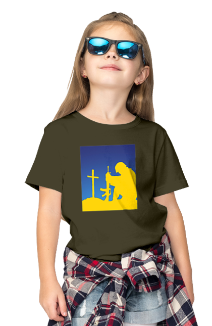 Children's t-shirt with prints Patriot. Freedom, patriot, patriotism, ukraine, ukrainian, victory. 2070702