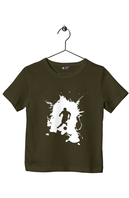 Футболка дитяча з принтом "Футбол у серці". Ворота, гол, збірна, м`яч, перемога, спорт, турнір, україна, футбол, чемпіонат. 2070702