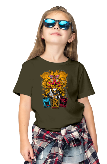 Children's t-shirt with prints Yu Gi Oh! Pharaoh Atem. Anime, atem, dark yuga, manga, pharaoh atem, unnamed pharaoh, yami, yu gi oh, yugio. 2070702