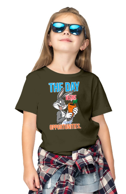 Children's t-shirt with prints Bugs Bunny. Bugs bunny, cartoon, looney tunes, merrie melodies. 2070702