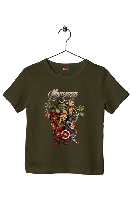 Футболка дитяча з принтом "Герої Nintendo". Animal crossing, donkey kong, kirby, legend of zelda, nintendo, pokemon, герої з ігор, луїджі, маріо, мультики, принцеса піч. 2070702
