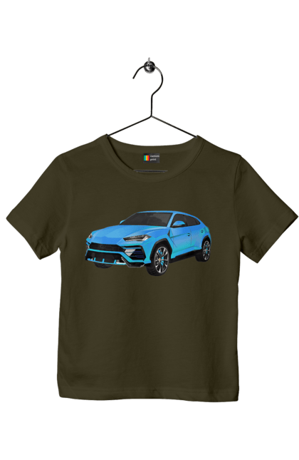 Футболка дитяча з принтом "Ламборгіні Урус". Автомобіль, ламборгіні, ламборгіні урус, урус. 2070702