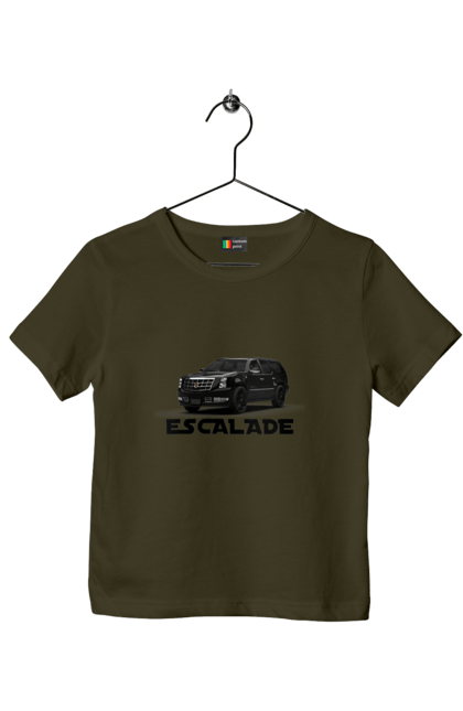 Футболка дитяча з принтом "Каділак". Автомобіль, бізнес клас, джип, ескалада, каділак, машина, позашляховик. 2070702