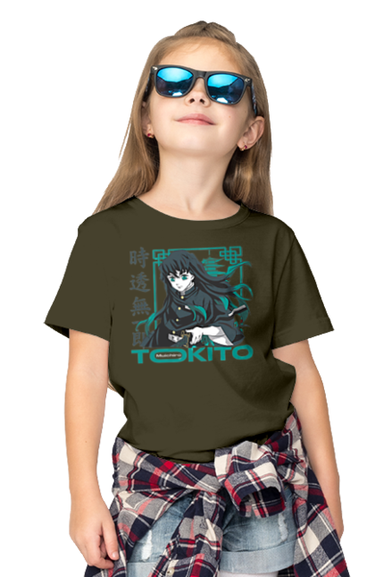 Children's t-shirt with prints Demon Slayer Muichiro. Anime, kimetsu no yaiba, manga, muichiro, muichiro tokito, serial. 2070702