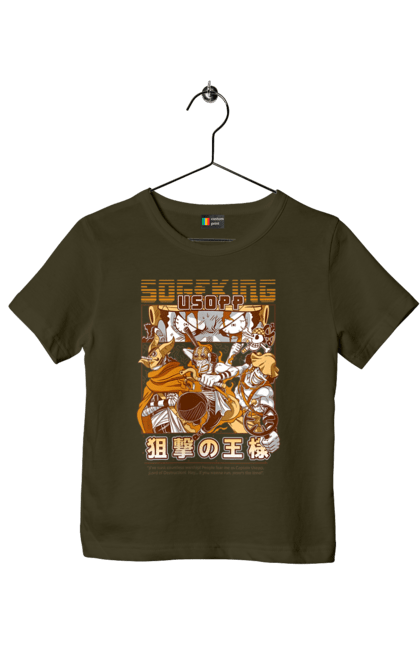 Children's t-shirt with prints One Piece Usopp. Anime, manga, one piece, sniper, straw hat pirates, usopp. 2070702