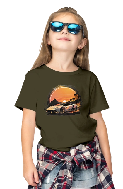 Lamborghini at sunset