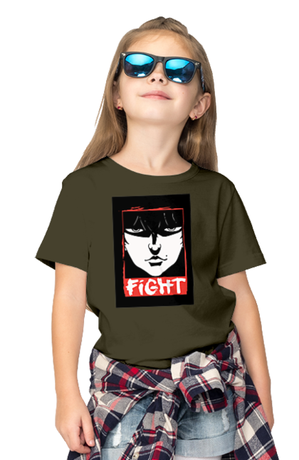 Children's t-shirt with prints Hanma Baki. Anime, baki fighter, hanma baki, manga, martial arts, tv series. 2070702