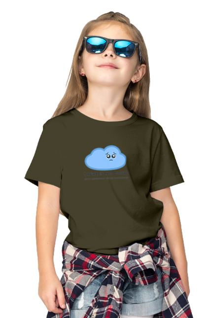 Футболка дитяча з принтом "There is no cloud програмістам, девопсам". Computer, devops, ios, it, programmer, ай ті, айтішник, девопс, програміст, розробник, сховище, хмара, чоловікові, ютер. 2070702