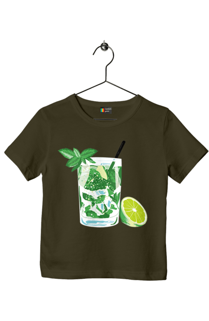 Футболка дитяча з принтом "Напій Мохіто І Лимон". Лимон, мохіто, напій. 2070702