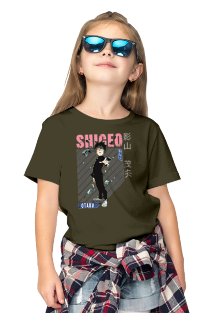 Children's t-shirt with prints Mob Psycho 100. Anime, manga, mob, mob psycho 100, shigeo kageyama. 2070702