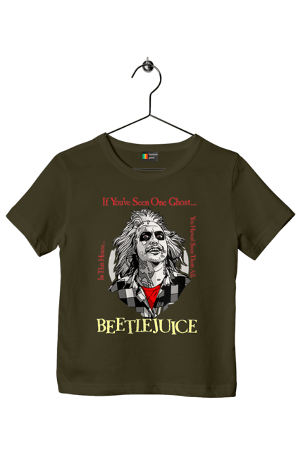 Children's t-shirt with prints Beetlejuice. Beetlejuice, comedy, ghost, horror, movie, tim burton, warner bros. 2070702