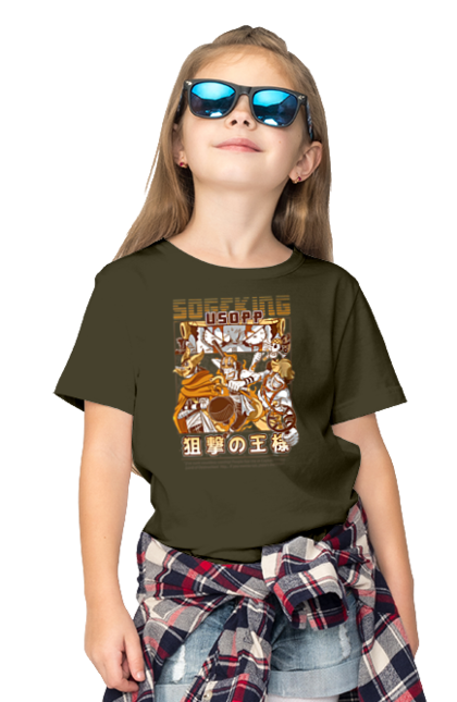 Children's t-shirt with prints One Piece Usopp. Anime, manga, one piece, sniper, straw hat pirates, usopp. 2070702