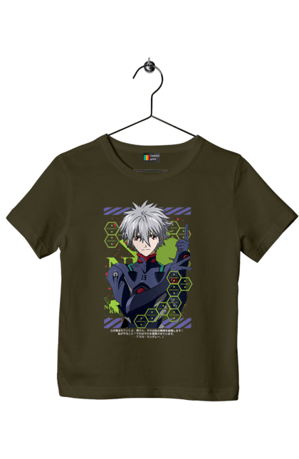 Children's t-shirt with prints Evangelion Kaworu. Anime, evangelion, eve, kaworu, kaworu nagisa, manga, neon genesis evangelion, nerve, tv series. 2070702