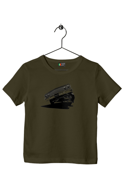 Футболка дитяча з принтом "Автомобіль". Автомобіль, імпала, класика, лоурайдер, шевроле. 2070702