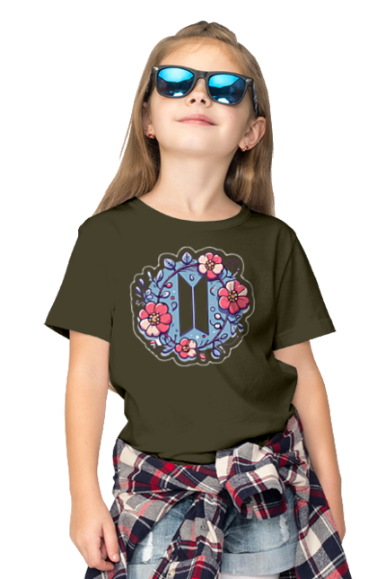 Children's t-shirt with prints BTS. Beyond the scene, bts, group, k pop, k-pop, music, musical group. 2070702