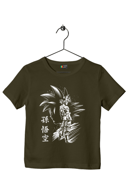 Children's t-shirt with prints Dragon Ball Son Goku. Anime, dragon ball, goku, manga, son goku, tv series. 2070702