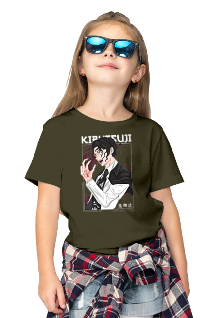 Children's t-shirt with prints Demon Slayer Muzan. Anime, demon slayer, eternal paradise faith, kimetsu no yaiba, manga, muzan, twelve kizuki, upper rank six. 2070702