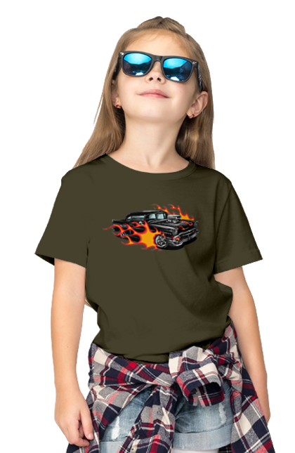 Children's t-shirt with prints Fire Machine. Car. 2070702