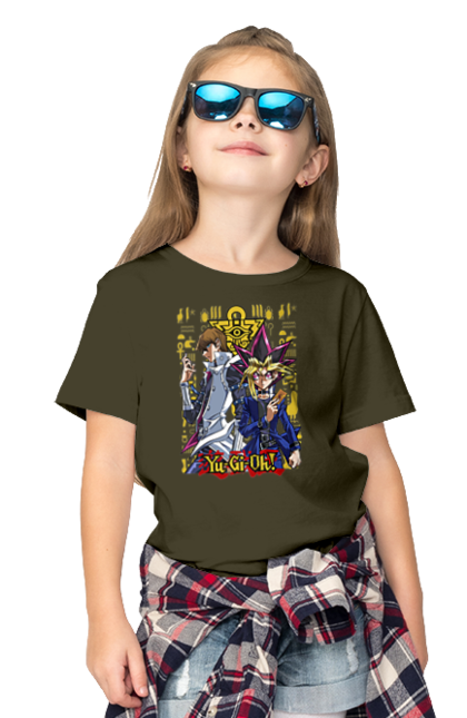 Children's t-shirt with prints Yu Gi Oh! Seto Kaiba. Anime, manga, player, seto kaiba, shareholder, yu gi oh, yugio. 2070702