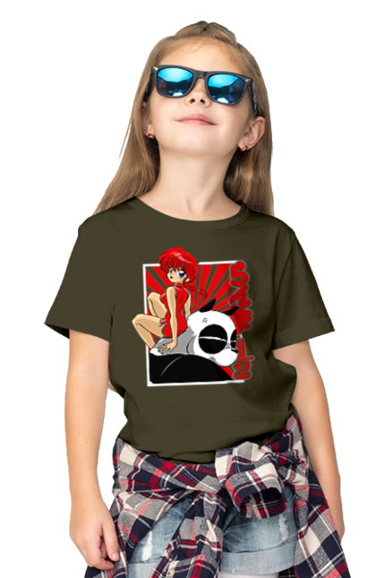 Children's t-shirt with prints Ranma 1/2. Action movie, anime, comedy, manga, mystic, ranma, romance, shampoo. 2070702