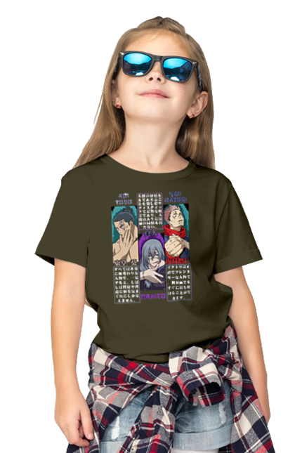 Children's t-shirt with prints Jujutsu Kaisen Mahito. Anime, curse, dark fantasy, itadori, mahito, manga, mystic, todo. 2070702