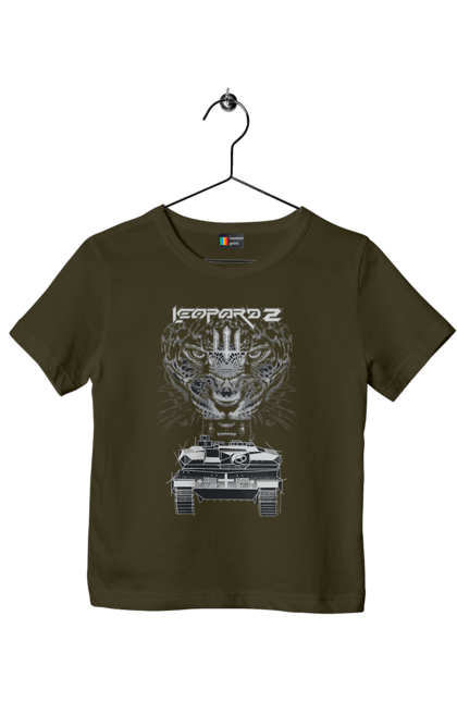 Футболка детская с принтом Леопард 2. Всу, леопард, леопард 2, танк, танк леопард 2. 2070702
