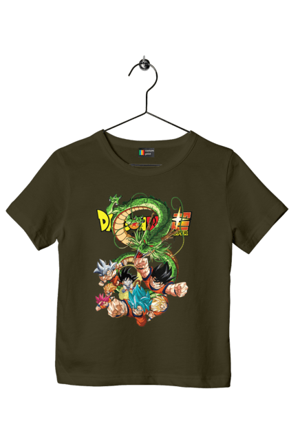 Children's t-shirt with prints Dragon Ball. Anime, dragon ball, goku, manga, tv series, vegeta. 2070702