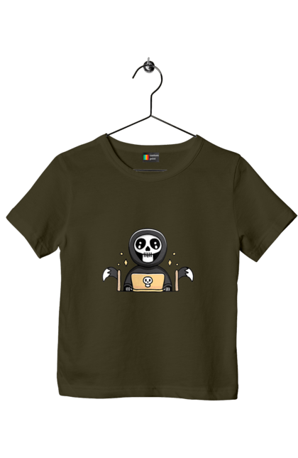 Футболка дитяча з принтом "Темний розробник програміст". Brain, geek, linux, php, ай ти, ай ті, баг, геймер, гік, гра в кальмара, де баг, код, лаптоп, лінукс, пранк, програміст, розробник, смерть, сміх, смішне, ютер. 2070702