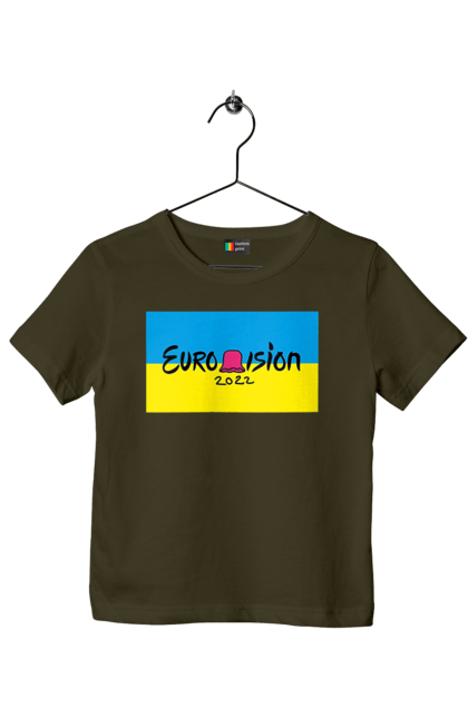 Children's t-shirt with prints Eurovision by KALUSH Orchestra. Azov, eurovision, freedom, kalush orchestra, mariupol, our defenders, save azovstal, stefania, to release, victory. 2070702
