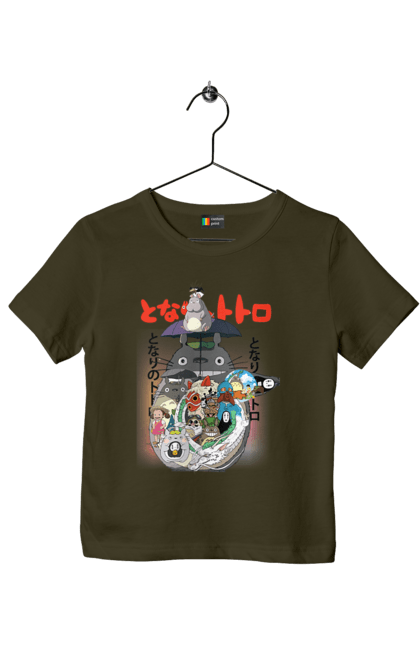 Children's t-shirt with prints Totoro. Adventures, anime, comedy drama, fantasy, film, my neighbor totoro, tv series. 2070702