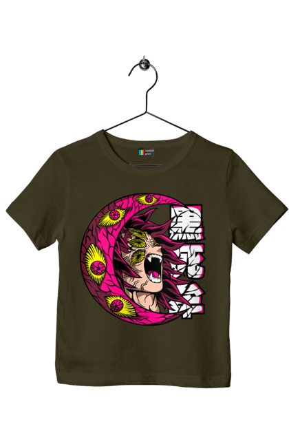 Children's t-shirt with prints Demon Slayer Kokushibo. Anime, demon slayer, eternal paradise faith, kimetsu no yaiba, kokushibo, manga, twelve kizuki, upper rank six. 2070702