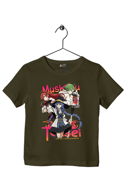 Children's t-shirt with prints Mushoku Tensei. Anime, eris, jobless reincarnation, mushoku tensei, roxy, sylphiette. 2070702