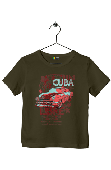 Футболка дитяча з принтом "Куба, Машина". Куба, машина, ретро. 2070702