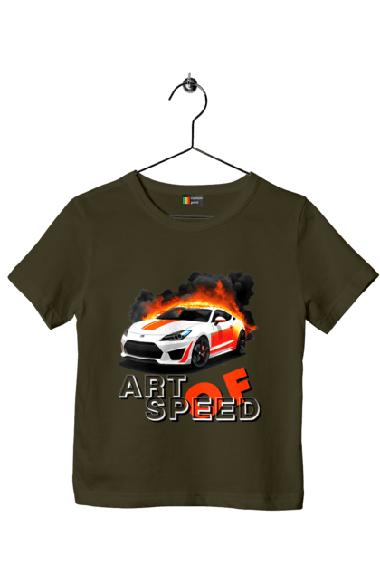 Футболка дитяча з принтом "Швидкість". Авто, автомобіль, автомобільний, гонка, швидкість. 2070702